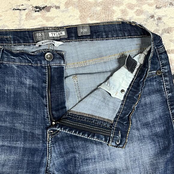 BKE Tyler Bootleg Jeans Men’s Size 40Rx30 Relaxed Fit Buckle Denim Stretch - Picture 12 of 13